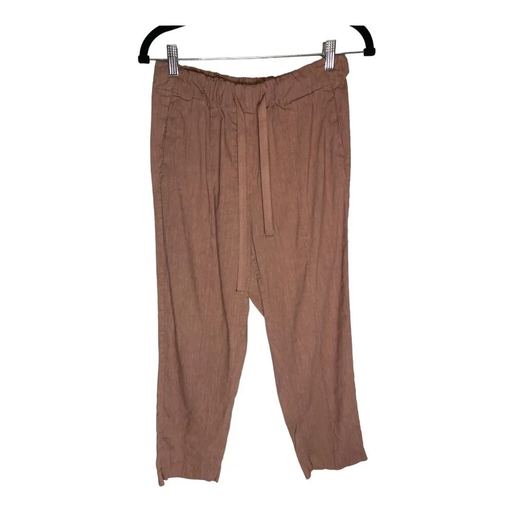Aritzia Babaton Day Linen Pink Pull-On Pant-sz Medium